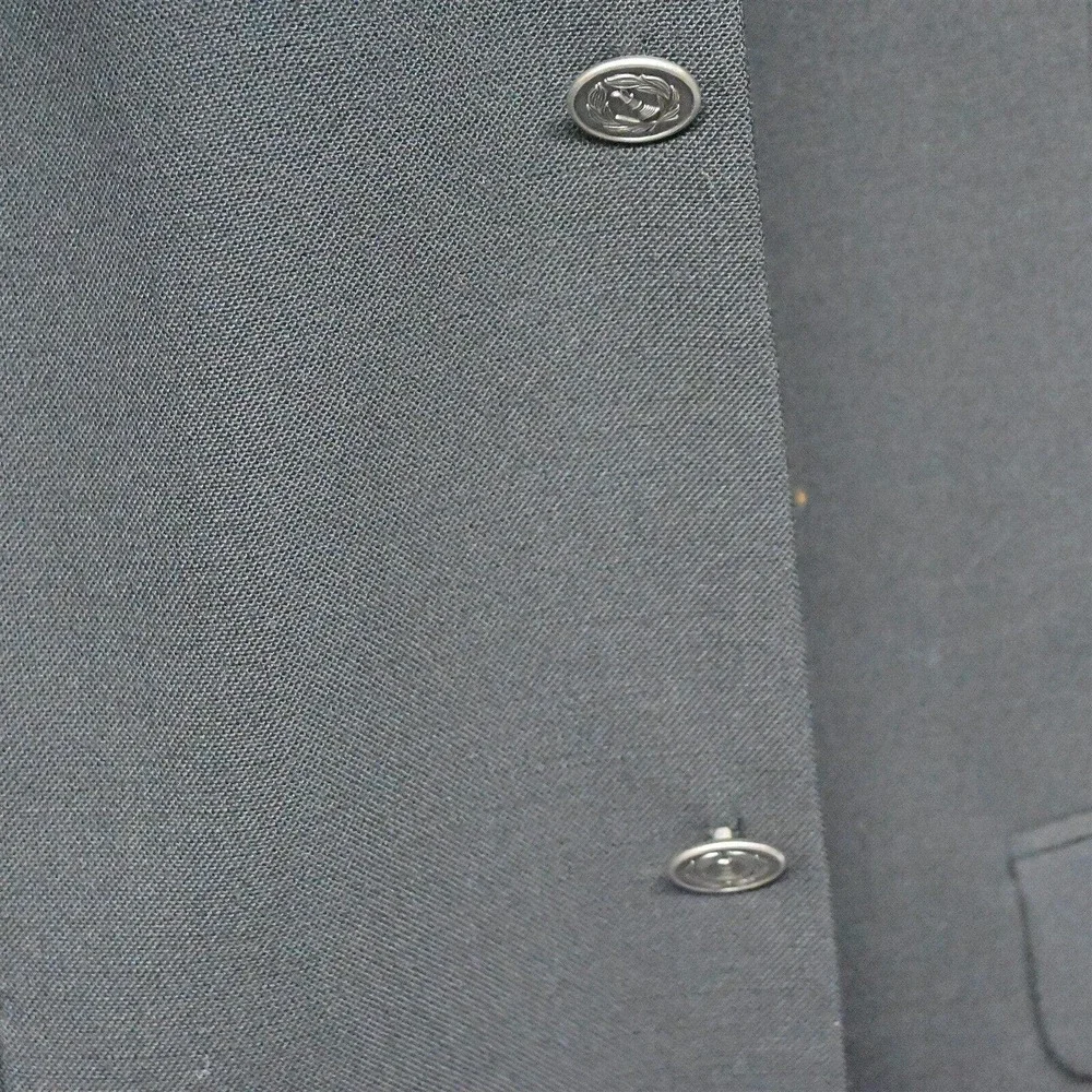Nicklaus‎ 44L Black Silver Button 2 Button Blazer Suit Jacket Sport Coat